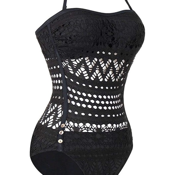 Halter Crochet Bathing Suit - Picture 2 of 7